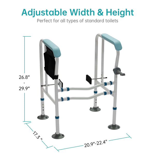 QC-F45 Height-Adjustable Toilet Safety Non-Slip Rails