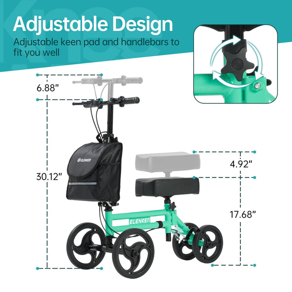 YF-9005F Knee Walker 10" Wheels with Dual Braking System