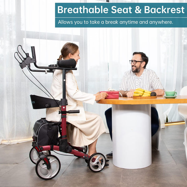 HFK-9240 Dual-Brake Upright walker 10" wheels