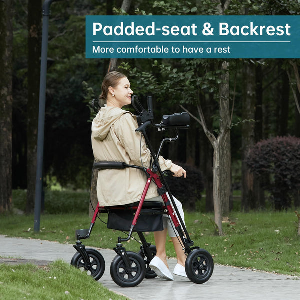 HFK-9236T4 All Terrain Dual-Brake Upright Walker 10" Wheels