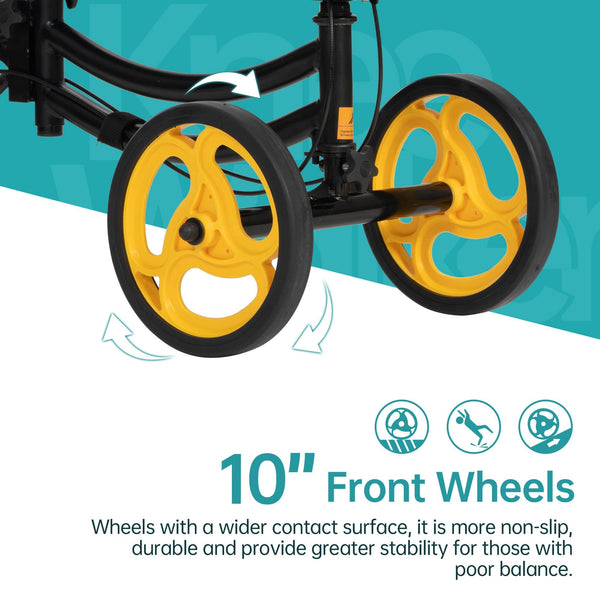 YF-9011A Deluxe Steerable Medical Knee Walker 10" Wheels