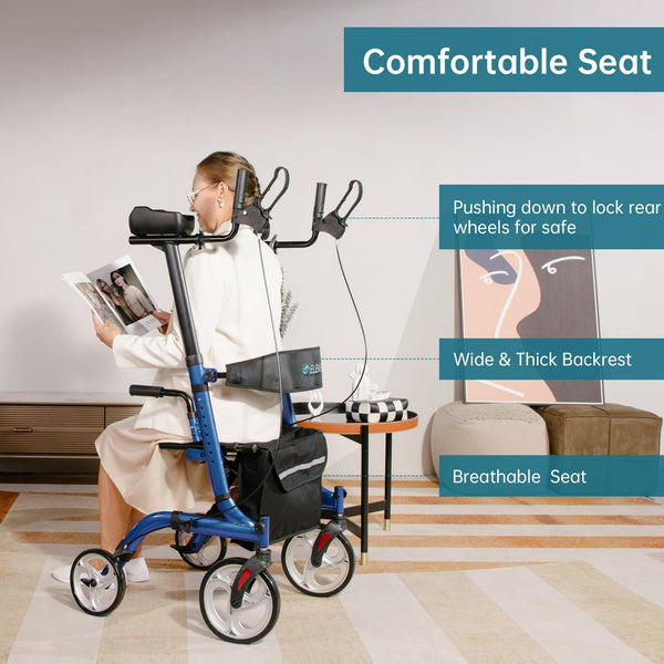 HFK-9210KDB-3 Dual-Brake Lightweight Upright Walker 10" Wheels