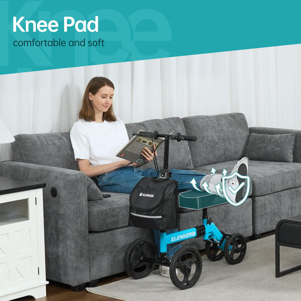 YF-9002D Steerable Deluxe Medical Knee Walker 10" Wheels