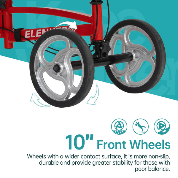 YF-9010A Steerable Foldable Knee Walker 10" Wheels with Bag