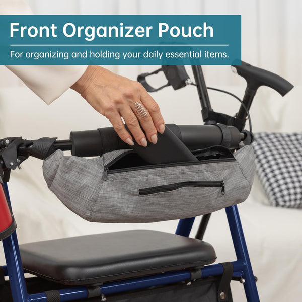 YF-9007C Dual-Brake Rollator Walker 10" Wheels