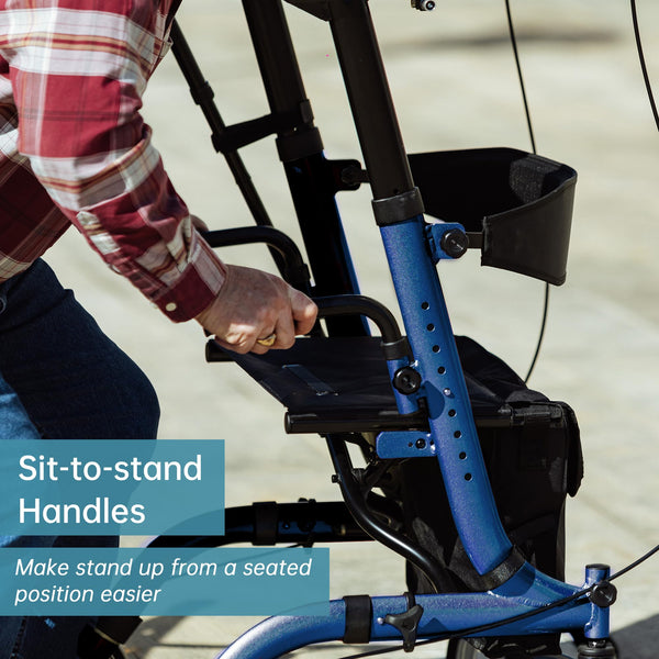 HFK-9210KDB-3 Dual-Brake Lightweight Upright Walker 10" Wheels