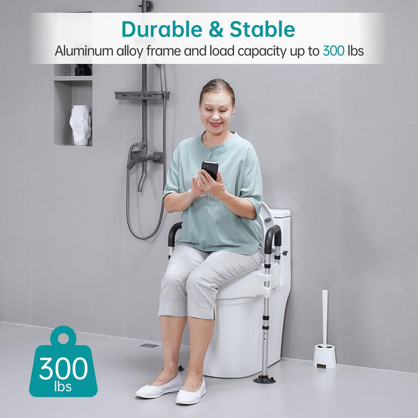 HFK-3377 Height-Adjustable Raised Toilet Seat-Assisted Stand-Up Support