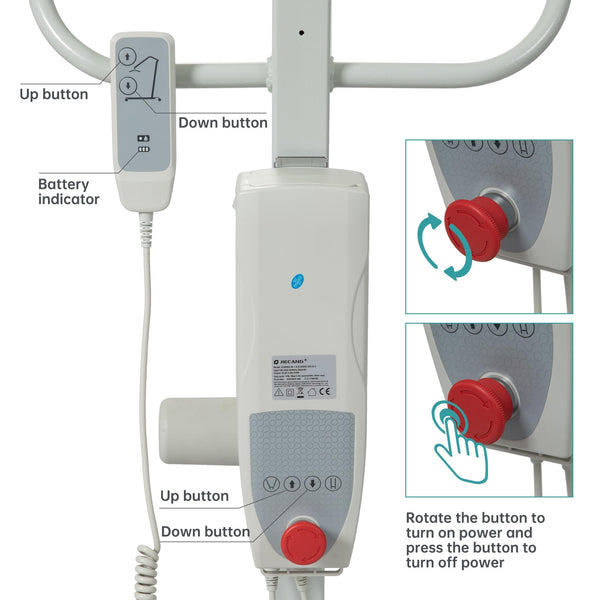 BHH-YWJ-DO2A 360° Swivel Easy-Operate Electric Patient Lift