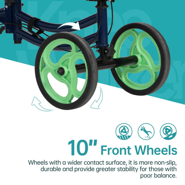 YF-9011A Deluxe Steerable Medical Knee Walker 10" Wheels