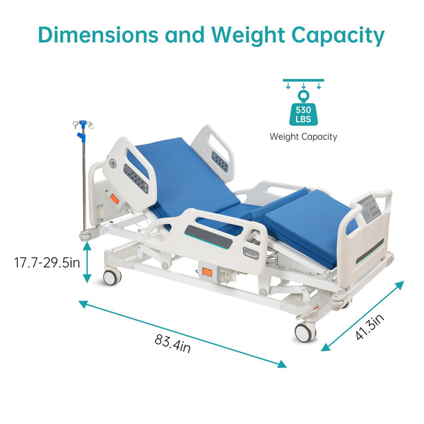 SLD-A51-112 Premium Heavy Duty Multi Functional Full Electric Hospital Bed With Control Panel
