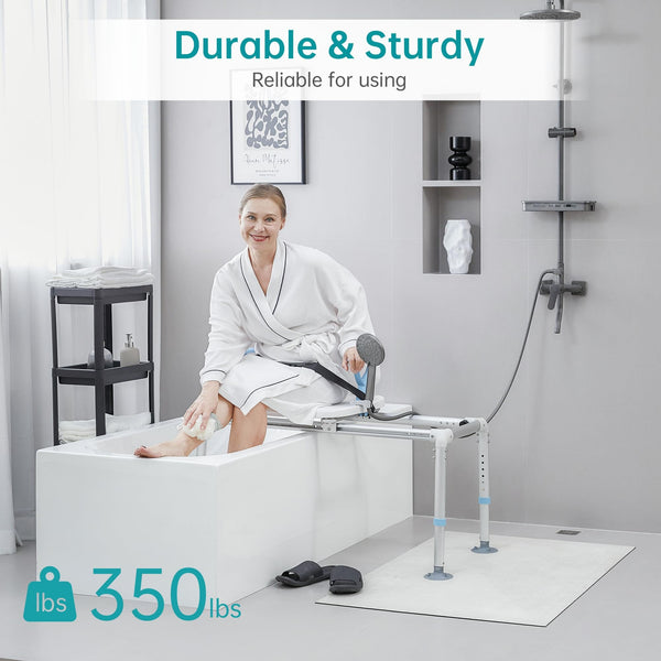KLD-3326 Adjustable Sliding Shower Chair With Large Seat