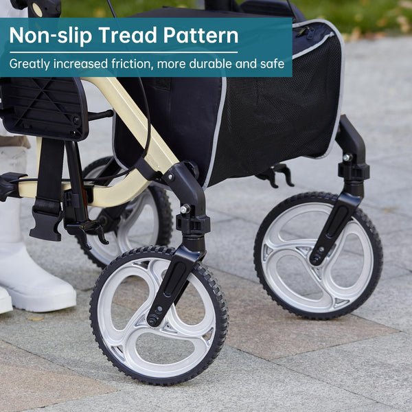 KLD-9224 2-in-1 Rollator Walker 10" Wheels