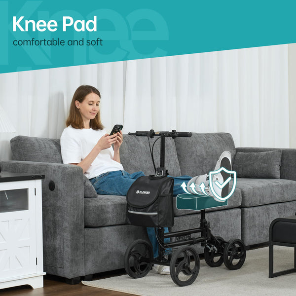 YF-9005F Knee Walker 10" Wheels with Dual Braking System