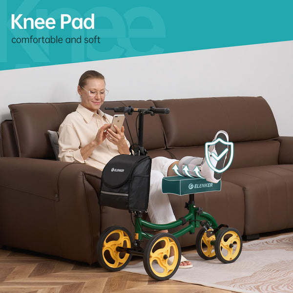 YF-9011A Deluxe Steerable Medical Knee Walker 10" Wheels