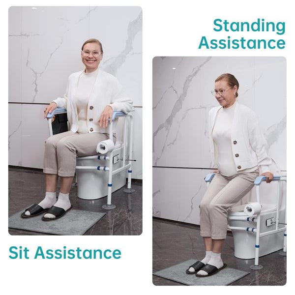 QC-F45 Height-Adjustable Toilet Safety Non-Slip Rails