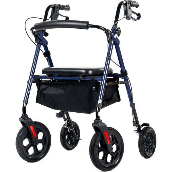 YF-9007D All-Terrain Dual-Brake Rollator Walker 10" wheels