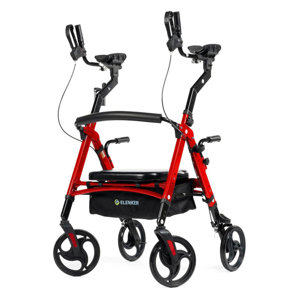 YF-9008A Dual-Brake Heavy Duty Upright Walker 10" Wheels