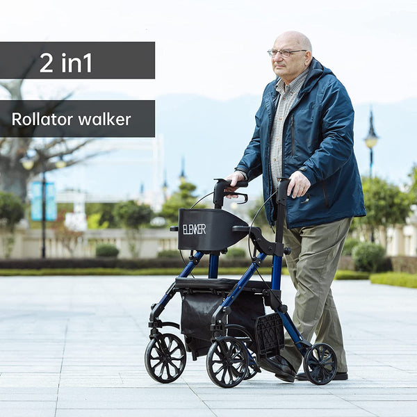 KLD-9269 2-in-1 Rollator Walker 10" Wheels