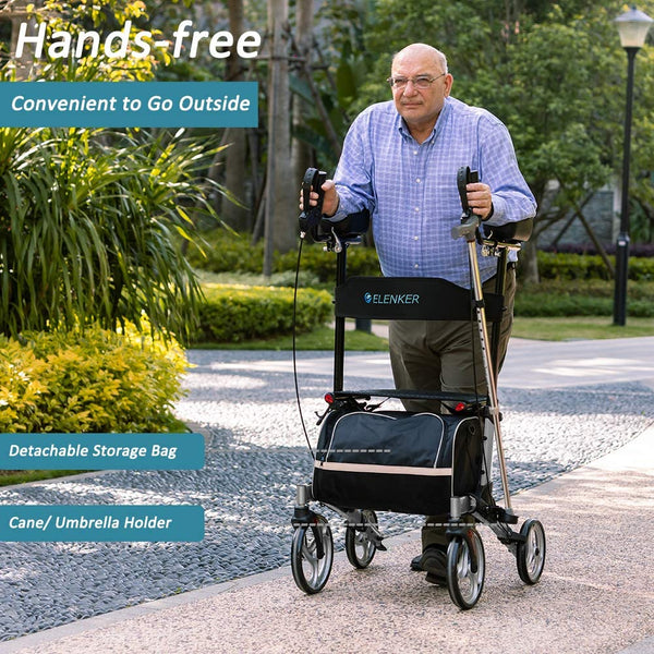 HFK-9223 Dual-Brake Upright Walker 10" Wheels