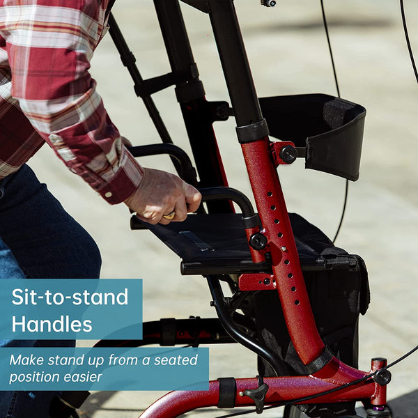 HFK-9210KDB-3 Dual-Brake Lightweight Upright Walker 10" Wheels Refurbished