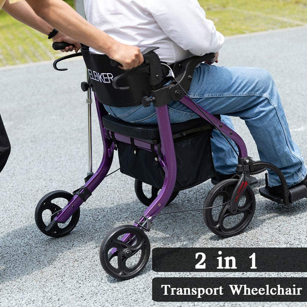KLD-9269 2-in-1 Rollator Walker 10" Wheels