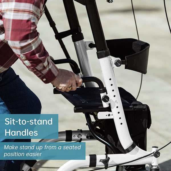 HFK-9210KDB-3 Dual-Brake Lightweight Upright Walker 10" Wheels