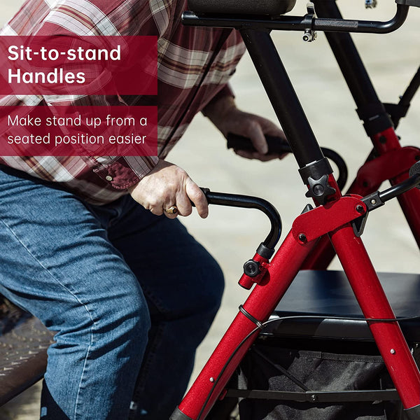 HFK-9219B Heavy Duty Bariatric Upright Walker 8" Wheels Refurbished