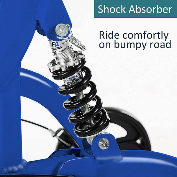 HFK-9211B Dual-Brake Shock-Absorbing Upright Walker 10" Wheels