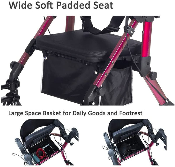 KLD-9269 2-in-1 Rollator Walker 10" Wheels