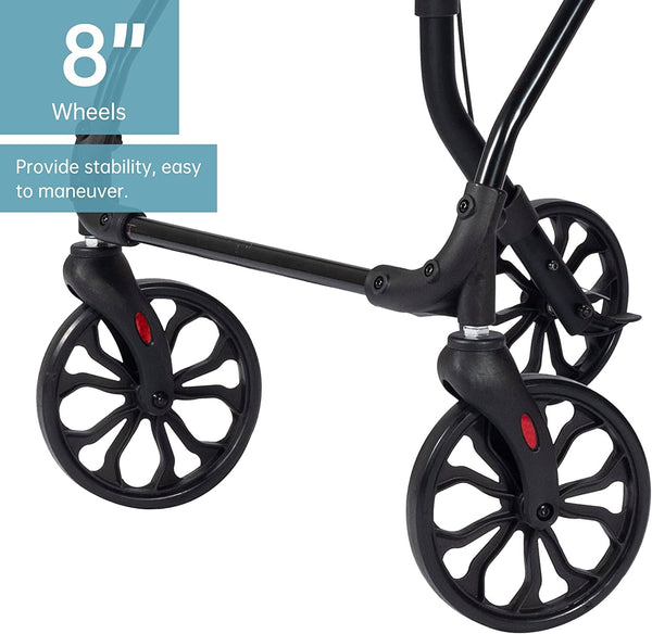 KLD-9215 Dual-Brake Lightweight Upright Walker 8" Wheels