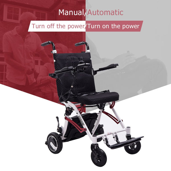 DY01108 Electric Wheelchair, Lightweight Foldable Power Wheel Chair for Outdoor Home freeshipping - Elenker