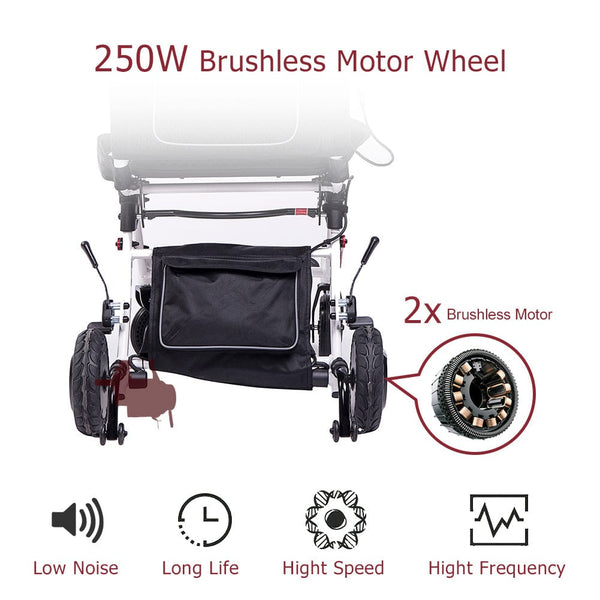DY01108 Electric Wheelchair, Lightweight Foldable Power Wheel Chair for Outdoor Home freeshipping - Elenker