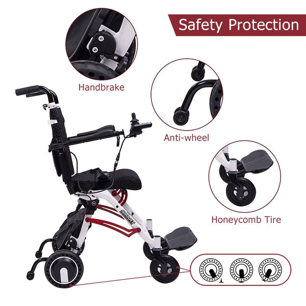 DY01108 Electric Wheelchair, Lightweight Foldable Power Wheel Chair for Outdoor Home freeshipping - Elenker