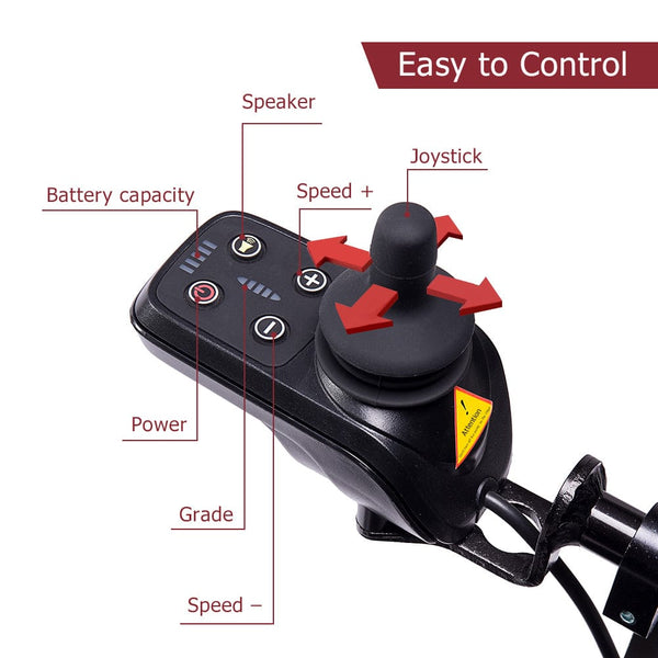 DY01108 Electric Wheelchair, Lightweight Foldable Power Wheel Chair for Outdoor Home freeshipping - Elenker