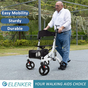 Are Elenker rollator walker with seats good for both tall and short users?