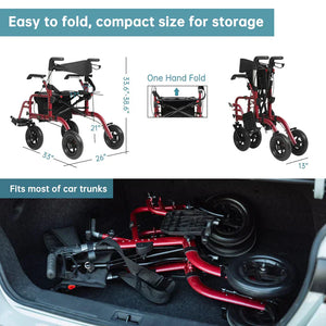 How to fold an Elenker rollator walker?