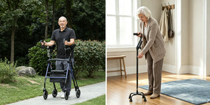 Rollator Walker with Seat vs. Cane: Which Is Better for Elderly Users?
