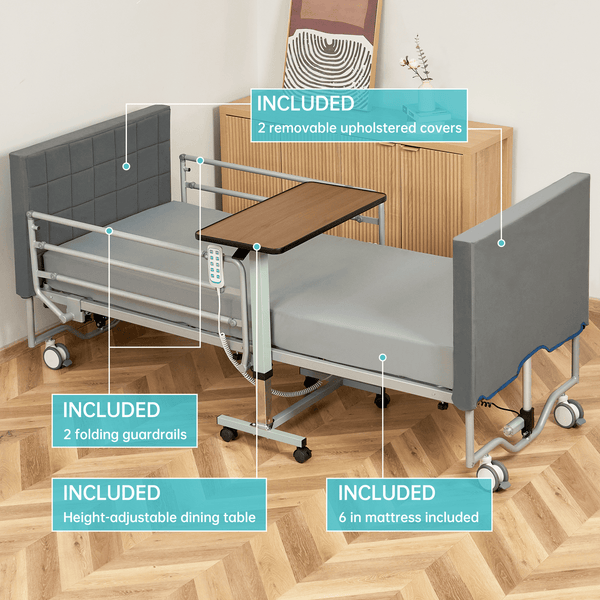 SLD-A51-425(A2) 5-Function Full Electric Ultra Low Hospital Medical Bed