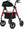 ELENKER® KLD-9218-10 All-Terrain Rollator Walker with 10” Non-Pneumatic Wheels Sponge Padded Seat and Backrest, Fully Adjustment Frame for Seniors Red