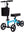 ELENKER® YF-9003B Knee Scooter with Basket Dual Braking System for Ankle and Foot Injured Blue Refurbished