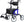 ELENKER® KLD-9224 2 in 1 Rollator Walker & Transport Chair, Folding Wheelchair with 10” Non-Slip Wheels for Seniors, Reversible Backrest & Detachable Footrests Blue