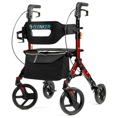 KLD-9315 All-Terrain Rollator Walker with Seat and 10” Wheels