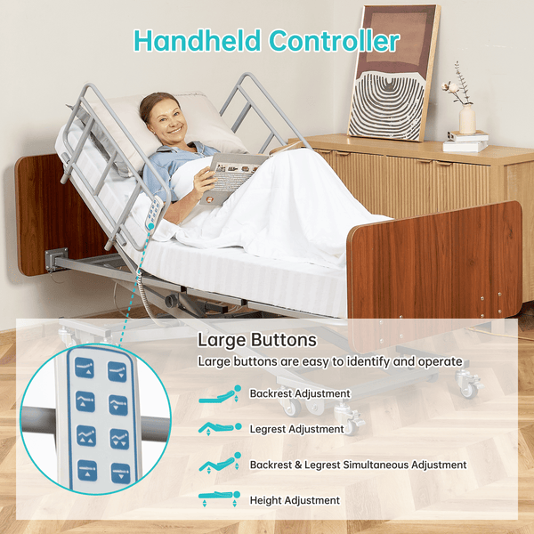 SLD-A31-421 3-Function Full Electric Ultra Low Hospital Medical Bed
