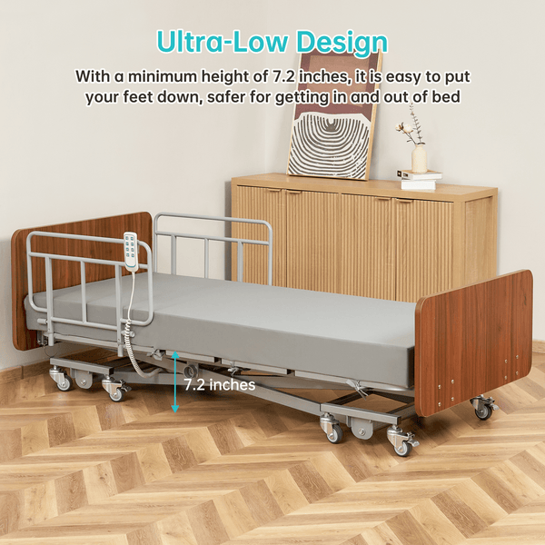 SLD-A31-421 3-Function Full Electric Ultra Low Hospital Medical Bed