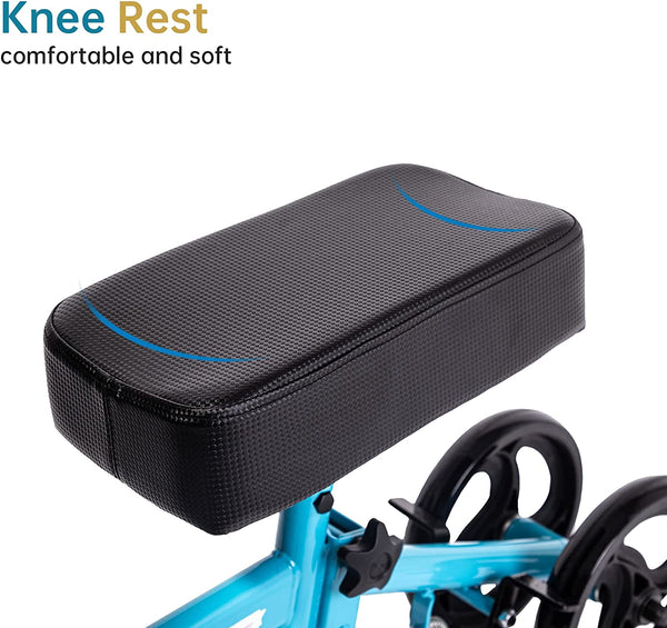 ELENKER® YF-9003B Knee Scooter with Basket Dual Braking System for Ankle and Foot Injured Blue Refurbished