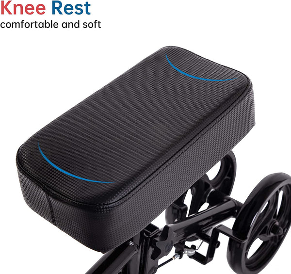 ELENKER® YF-9005B Adjustable Steerable Knee Scooter for Foot Injuries Ankles Surgery Medical Knee Walker Crutches Alternative Black Refurbished