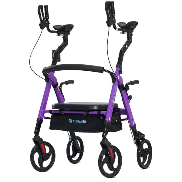 YF-9008A Dual-Brake Heavy Duty Upright Walker 10" Wheels