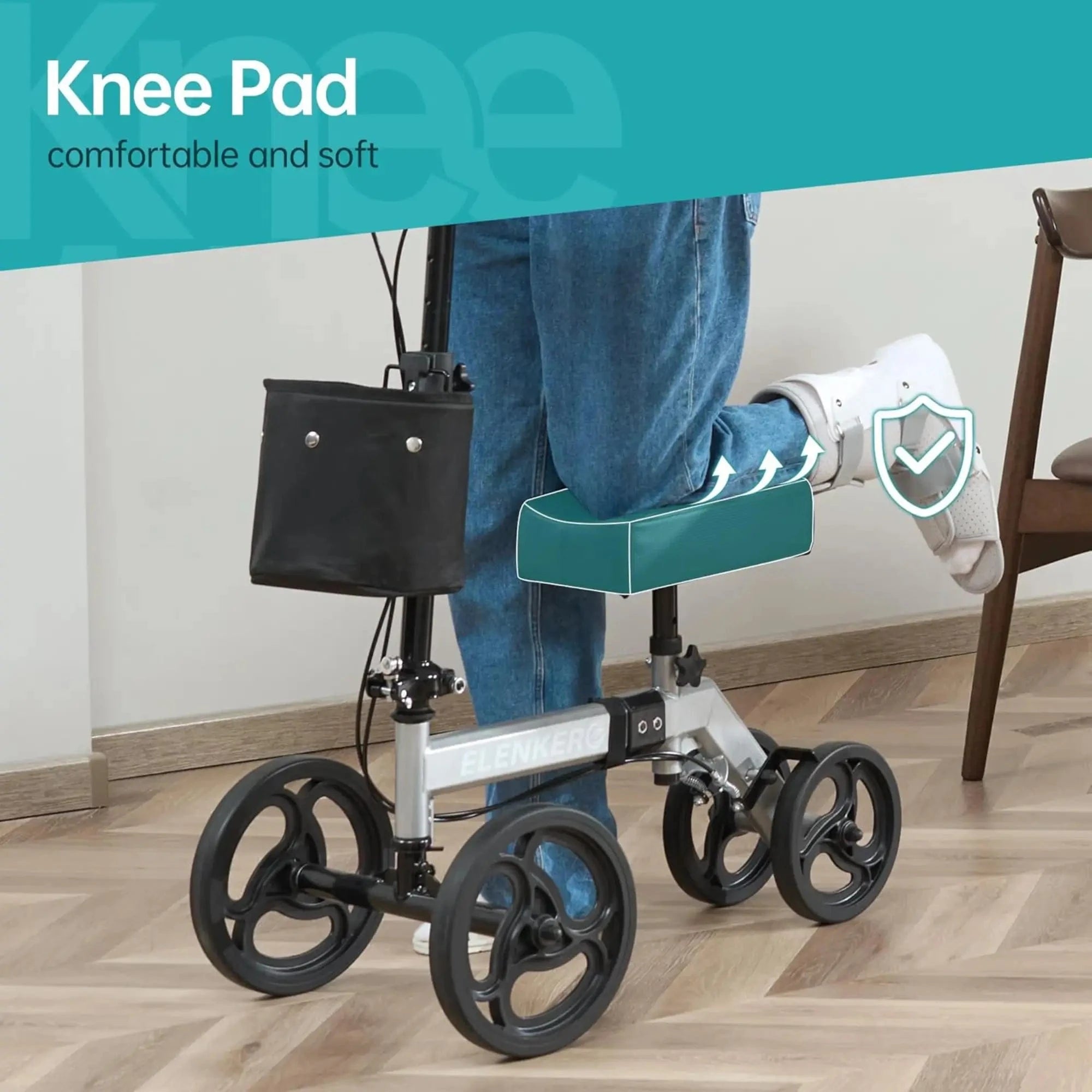YF-9002A Steerable Deluxe Medical Knee Walker 10