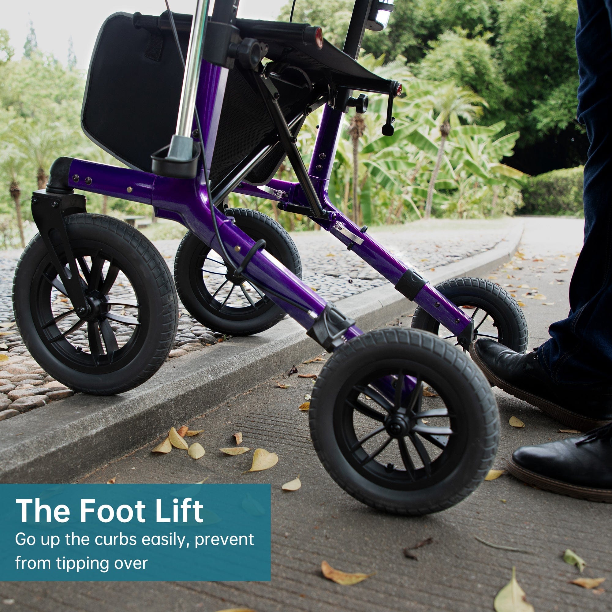 KLD-9212 All Terrain Dual-Brake Rollator Walker 12