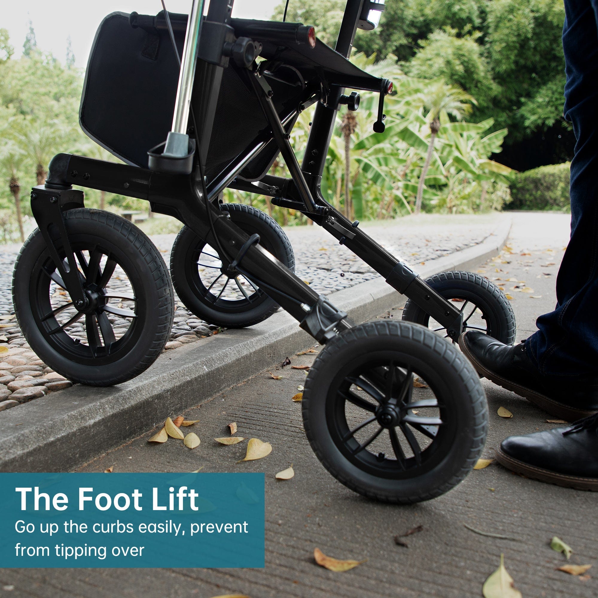 KLD-9212 All Terrain Dual-Brake Rollator Walker 12